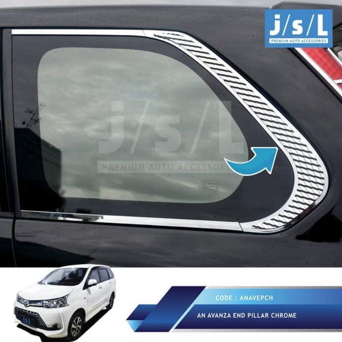 Grand New Avanza Xenia Veloz List Kaca Belakang End Pilar Chrome