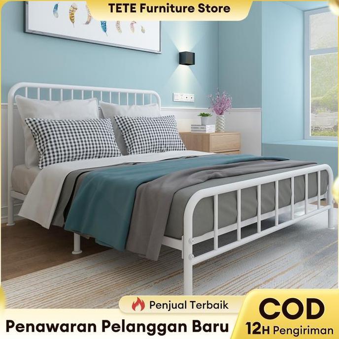 Terlaris Tete_2 Ranjang Besi Tempat Tidur Dipan Tempat Tidur Ranjang Besi Dipan Besi Divan Besi Dipa