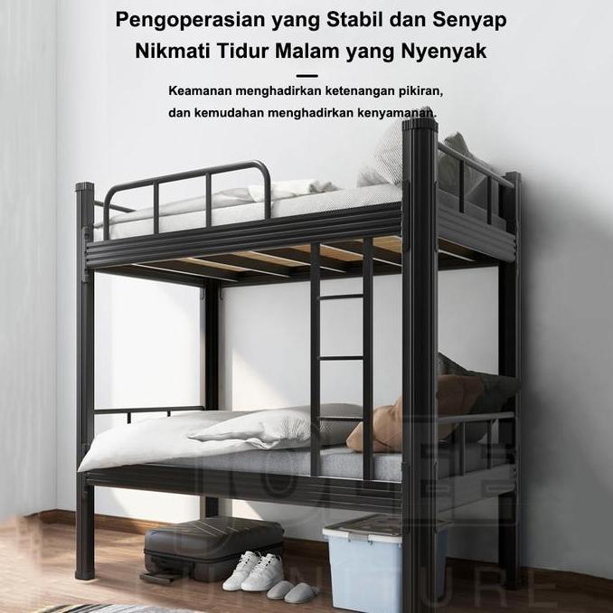 Terlaris Divan Susun 2 Tingkat/Ranjang Susun Besi 2 Tingkat/Ranjang Besi Bed Kasur Furniture