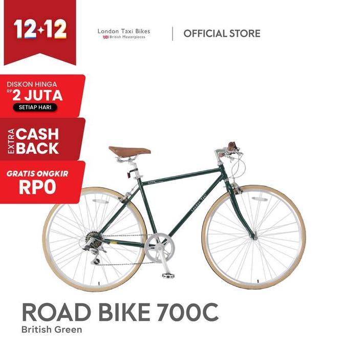 Terlaris Sepeda London Taxi Road Bike 700C - British Green