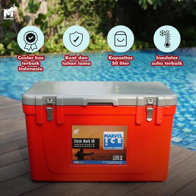 Cooler Box 50 L / Marvel Cool es batu kristal mancing marina coolbox