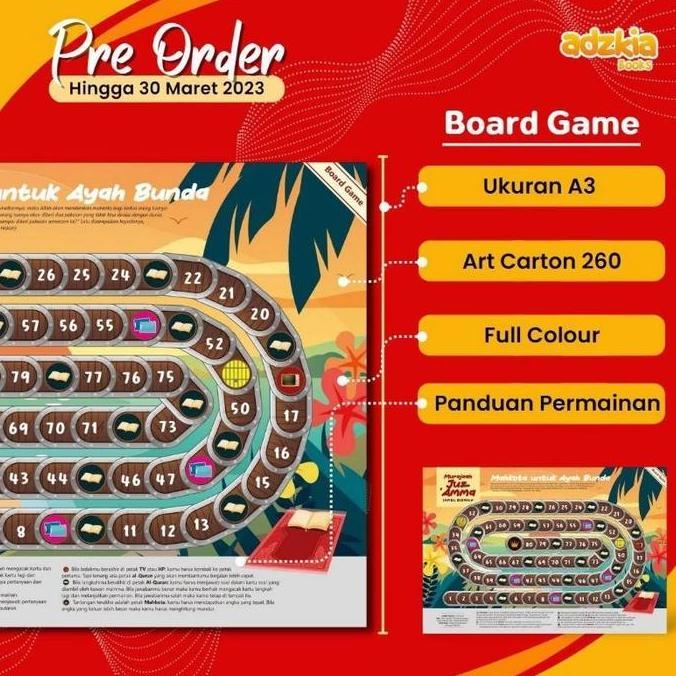 Board Game Langkah Hafalan Juz 29 Permainan Anak Edukasi Islam Murojaah Hafal Quran Sambil Bermain -