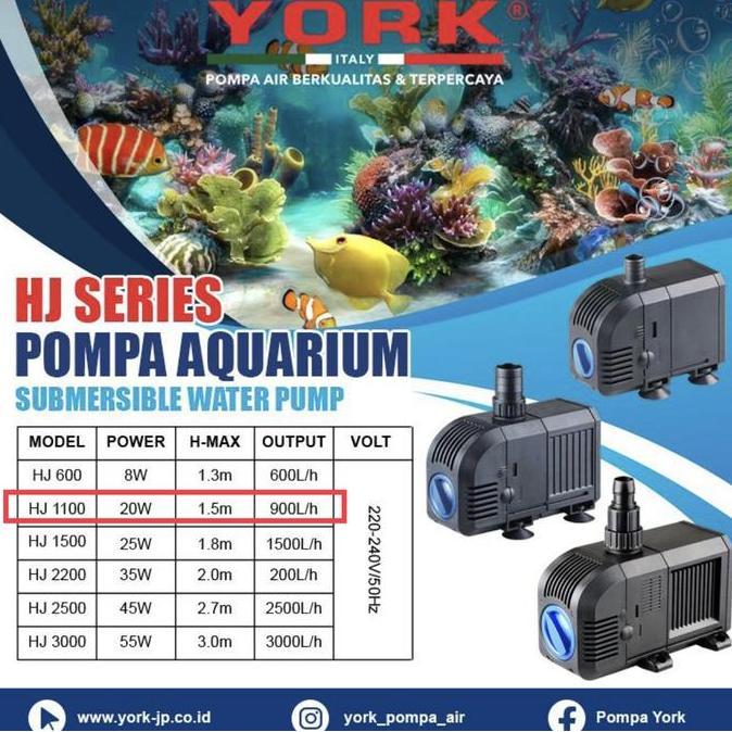 Promo YORK HJ 1100 pompa akuarium celup submersible aquarium Diskon