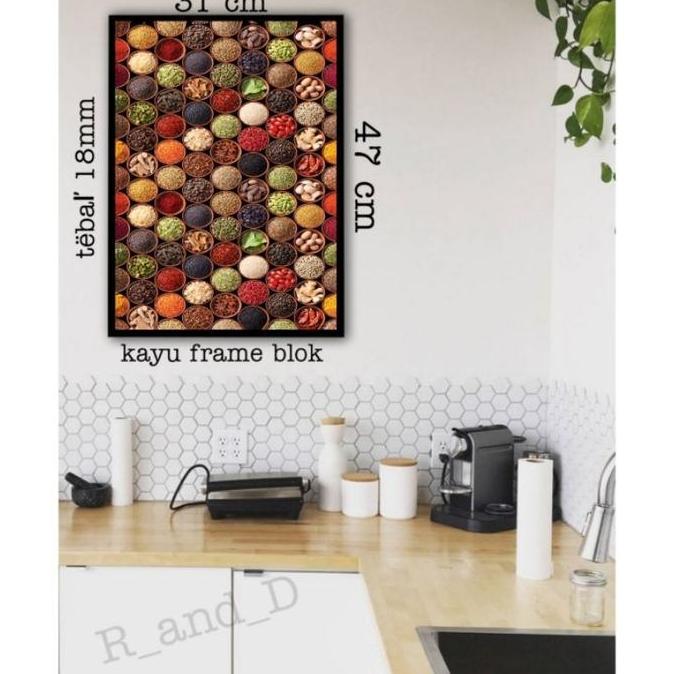 Hiasan Dinding Bumbu Dapur Ukuran Jumbo Hiasan Dinding Dapur Ukuran A3 Hiasan Dinding Gambar Bumbu D
