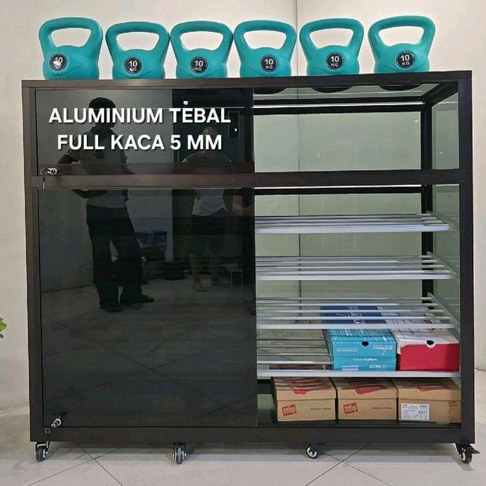 * TC ALUMINIUM LSH245 150X40X135 B LEMARI PREMIUM SEPATU HELM 1/5 SUSUN MUAT 5 HELM 30 PASANG SEPATU