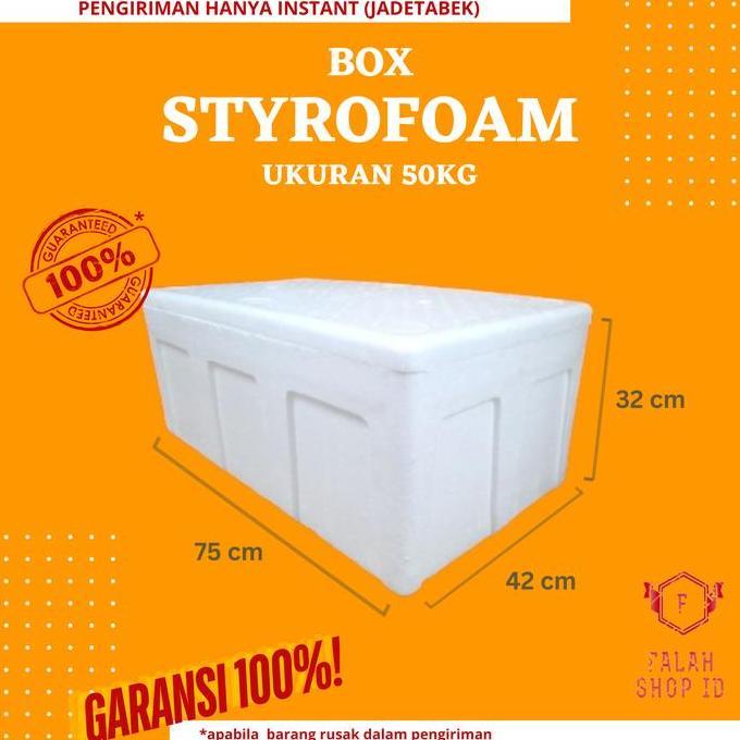 FYP STYROFOAM BOX  AG 75 HARD 30 KG SAMPAI 50 KG 75 X 42 X 32 CM / CARGO / CONTAINER / BOX BUAH / BO