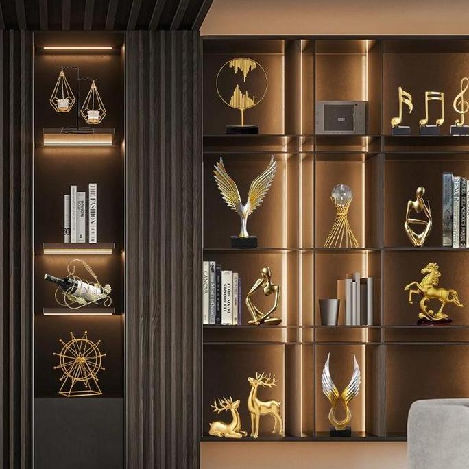 (PJ-012) PAJANGAN GOLD LEMARI / HIASAN KANTOR / PAJANGAN MEWAH / DEKORASI KANTOR DIREKTUR / PAJANGAN