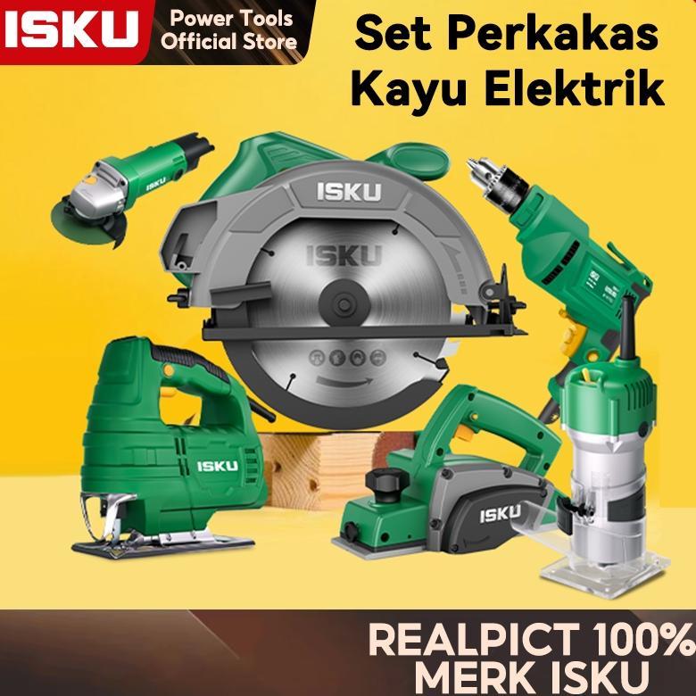 FREE ONGKIR BISA COD[SET PERKAKAS KAYU ELEKTRIK] ISKU MESIN GERGAJI MULTIFUNGSI CIRCULAR SAW 7 ''/ME