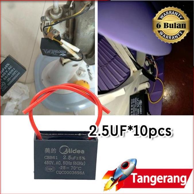 POZLAV Kapasitor Segi Kotak 2.5 Uf CBB61 / Kapasitor Kipas Angin 2.5 Uf