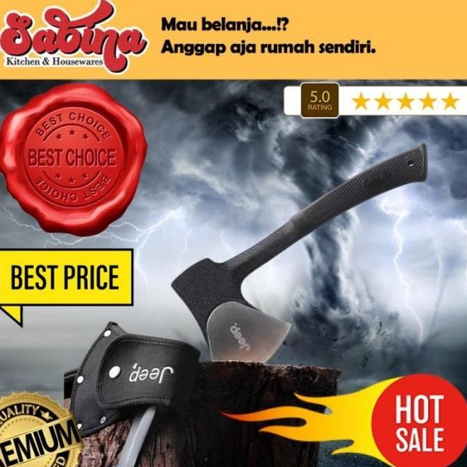 GOMOZSHOP Kapak Kampak Premium Koleksi Survival Outdoor Pemotong Kayu Bushcraft