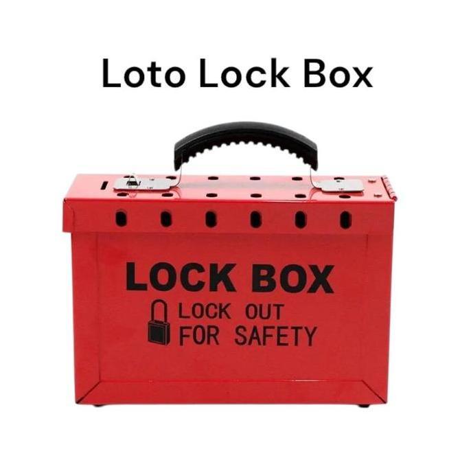 // LOTO LOCK BOX PORTABLE STEEL SAFETY GROUP BOX //