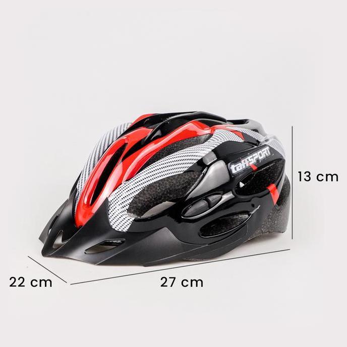 TOKOKU Helm Sepeda - Cycling Helmet EPS Foam PVC Shell - TaffSPORT x10
