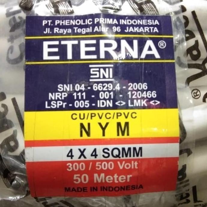 Kabel NYM 4x4 Eterna Engkel Tunggal Kabel NYM 4x4mm