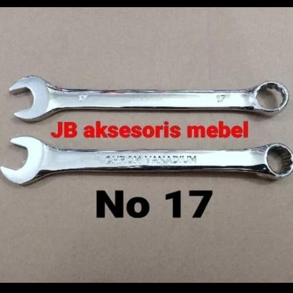 KUNCI RING PAS 17 mm CHROME VANADIUM MERK TMS