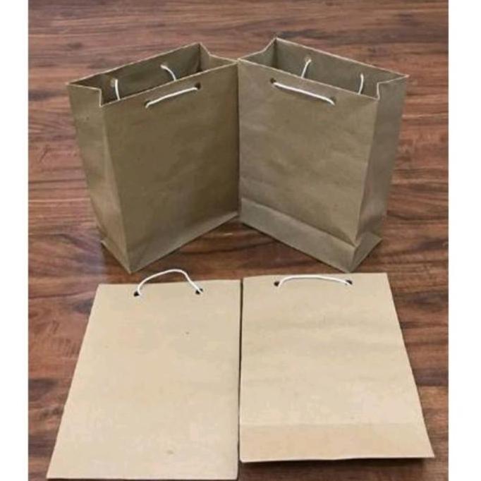 paper bag polos mini coklat