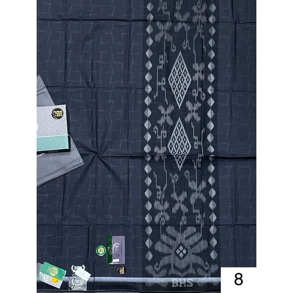 Sarung BHS Cosmo Silver Motif Kotak-Kotak dan Polos Sarung BHS Termurah