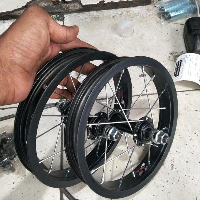 Velg sepeda ukuran 12 inc depan belakang alloy ZER