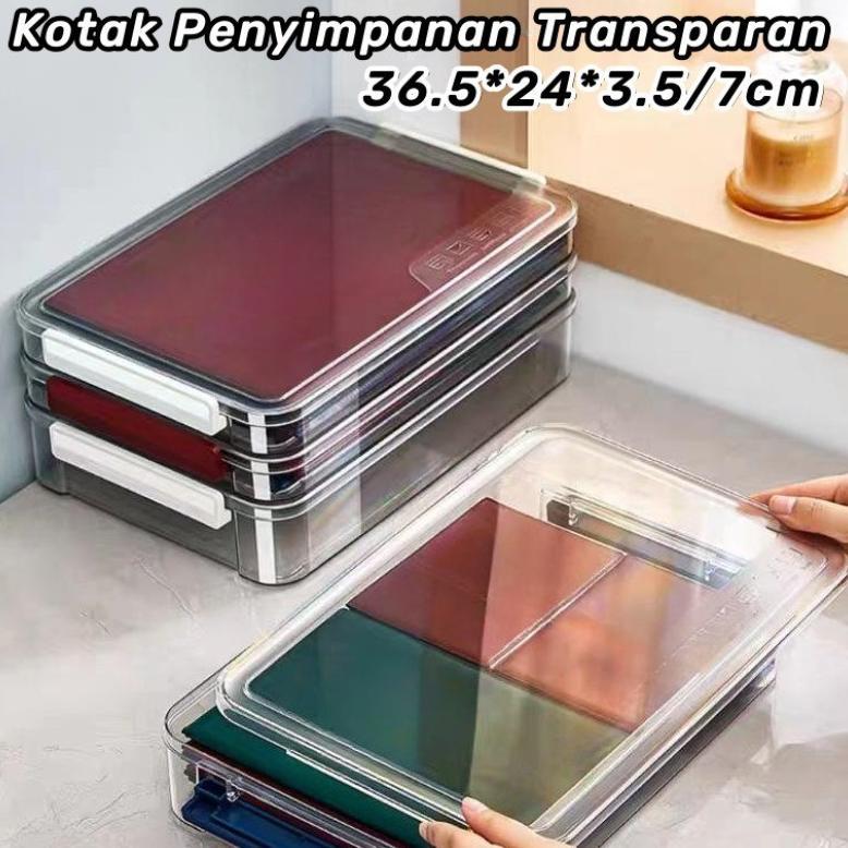 [YUHUUU] Kotak Penyimpanan Transparan Box File Map Kertas File Box Map Organizer Kertas File Kotak P