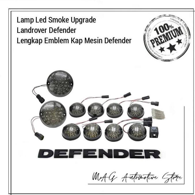 Lampu Led Mobil Land Rover + Emblem Kap Mesin Landrover Defender - Lampu Landrover Murah
