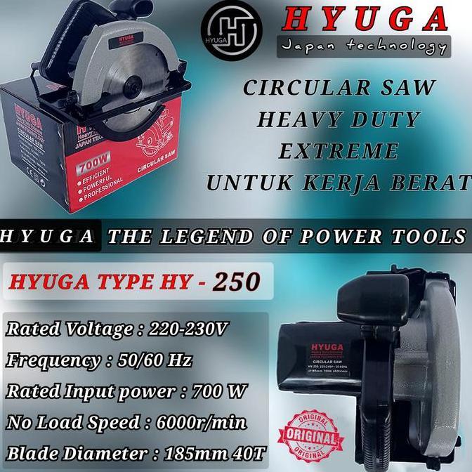 Mesin Circular saw hyuga 650watt ful bonus keluaran terbaru 2020 impor GOL