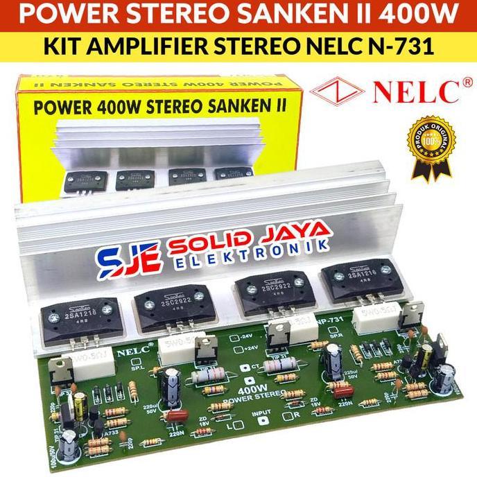 Kit Power Stereo 400W Amplifier Sanken 2 400 W Watt Sanken 2 Ampli Audio Power Ocl Stereo Amplifier 