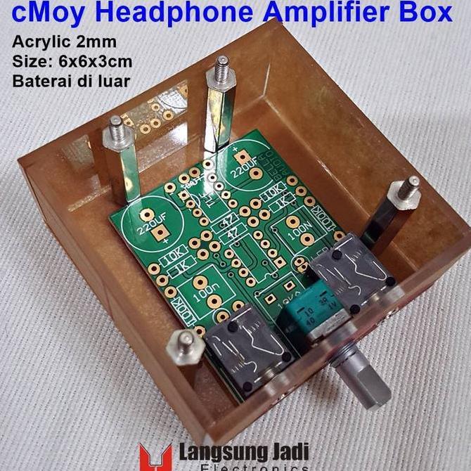 Cmoy Stereo Headphone Amplifier Acrylic Case Box Chassis Akrilik 6X6Cm Best Seller