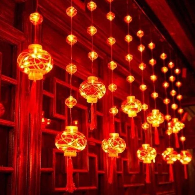 Parkasiman_Siji - Lampu Hias Imlek Tahun Baru Lampu Hias Led Tirai Gantung Lampu Tumblr String Lampi