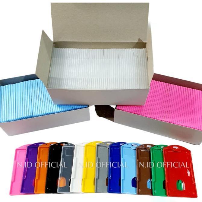 ID Card Casing / Case / Holder / Frame / Name Tag Plastik Satu Sisi Kartu E-toll E-money ATM  BCA Ma