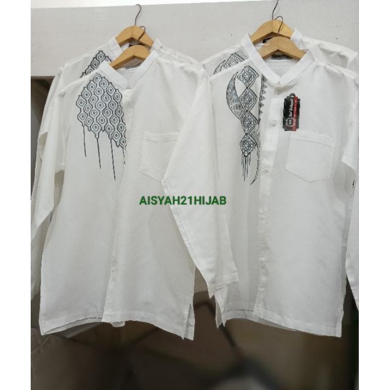 Termurah  Aisyah21Hijab | Baju Koko Lengan Panjang & Pendek | Dewasa & Remaja | White