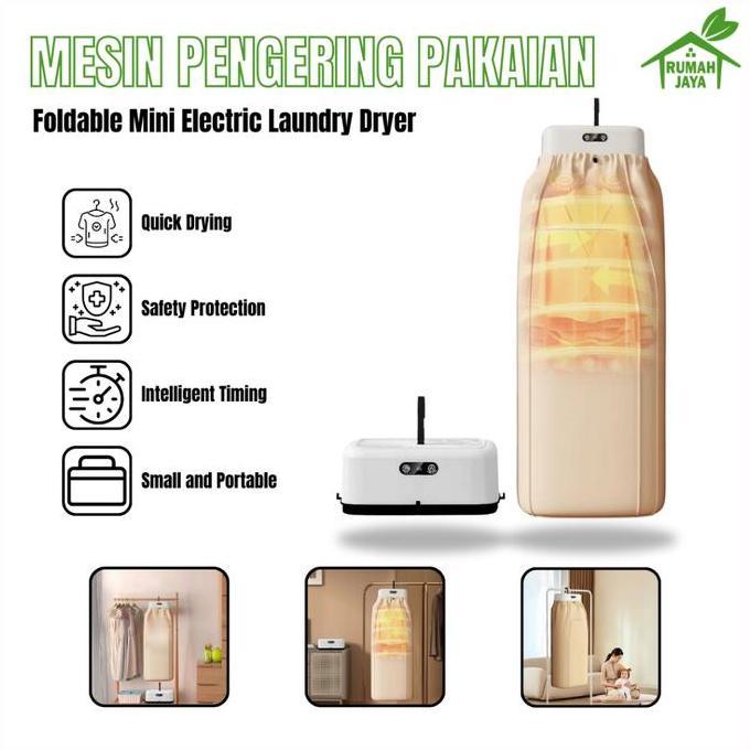 barkahcell44 - rjo - mesin pengering pakaian portabel / pemanas pakaian lipat elektrik / pengering b