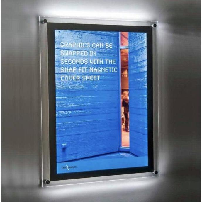 Acrylic frame dinding Custom Lampu