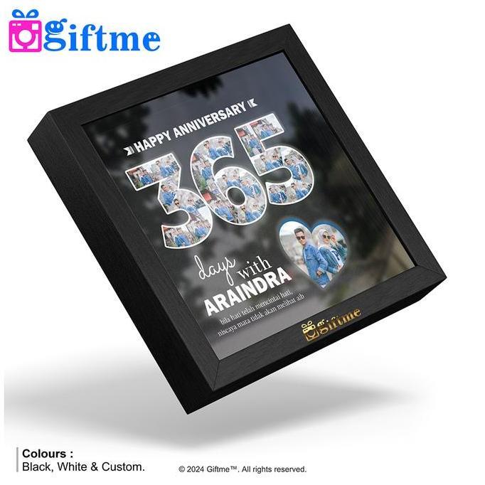 GIFTME Kado Custom Bingkai Foto Anniversary bisa request Foto dilengkapi Lampu LED