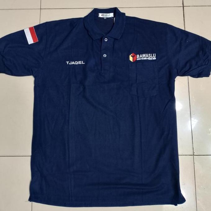 Kaos Krah BAWASLU Baju Bawaslu Nevy Lengan Pendek