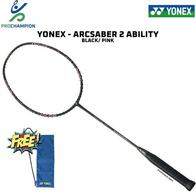 New  Raket Badminton Yonex Arcsaber 2 Ability Black Pink