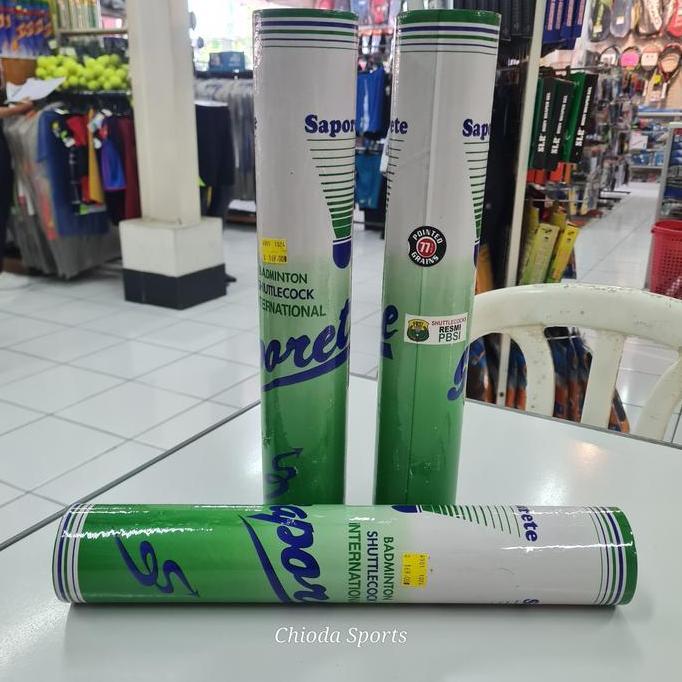 Shuttlecock Shuttle Cock Kok Badminton Bulutangkis Saporete Hijau Lancip Spin