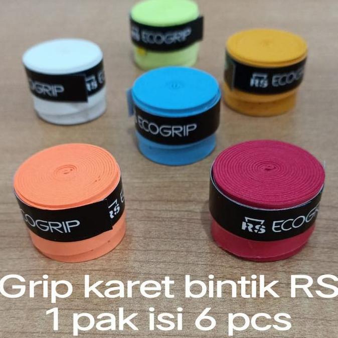 Grip karet bintik raket badminton RS 1 pak isi 6 pcs
