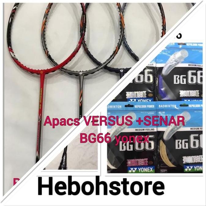 RAKET BADMINTON APACS VERSUS 55/77 +BONUS SENAR YONEX BG66