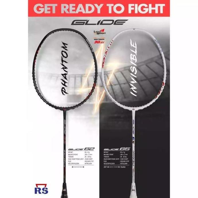 Raket Badminton RS GLIDE 62 65 PHANTON INVISIBLE