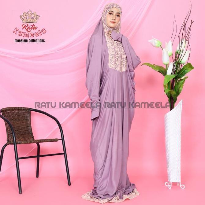 mukena terusan dewasa rayon jumbo shireen renda mewah mukenah premium cantik Kain Lembut Nyaman
