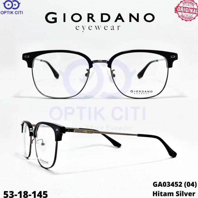 New  Frame Kacamata Kotak Pria Wanita GIORDANO GA 03452 Original