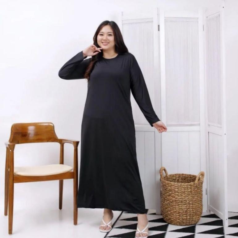 Inner Gamis Jumbo Lengan Panjang Jersey Premium