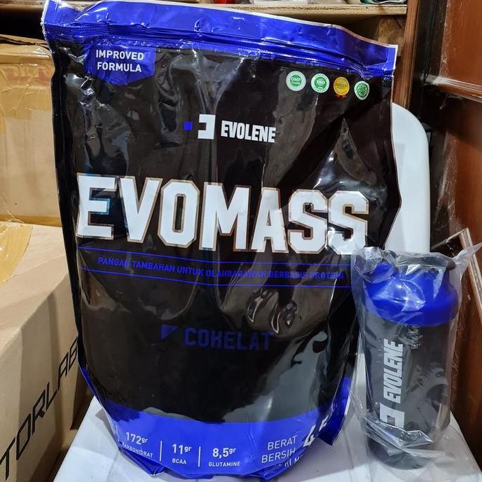 EVO MASS 10 LBS BPOM HALAL SUSU PROTEIN GAINER EVOMASS MAS EVOLENE LB