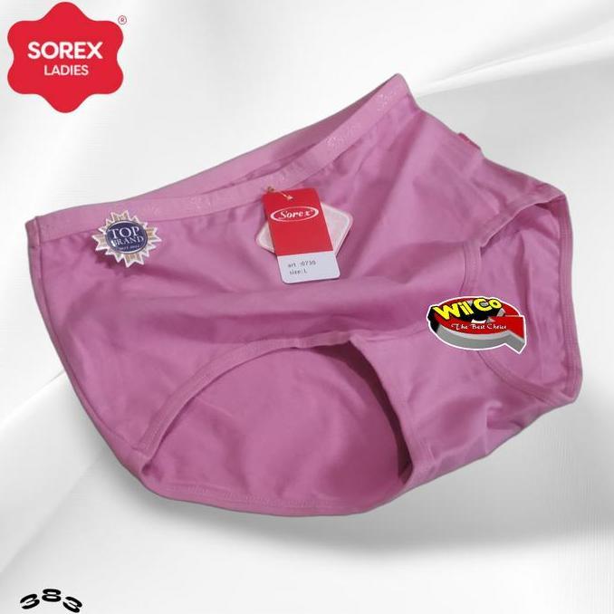 K383 (3-6 pcs) Sorex Celana Dalam Wanita Dewasa, Celana Dalam Sorex Ukuran L - EQL