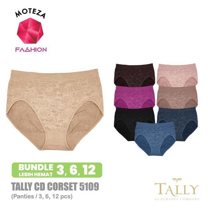 BUNDLE CD Tally ISI 3 ; 6 ; 12 5109 CD Celana Dalam Wanita Korset Highwaist Jumbo - Corset Rajut Hig