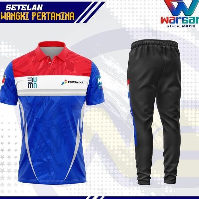 SERAGAM OLAHRAGA PERTAMINA / SETELAN PERTAMINA / JERSEY WANGKI PERTAMINA SET / KAOS POLO PERTAMINA