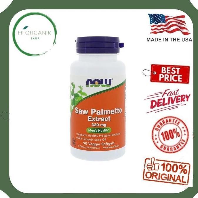 Now Foods Saw Palmetto Extract 320 mg 90 Vcaps/Vitamin Pria Prostat