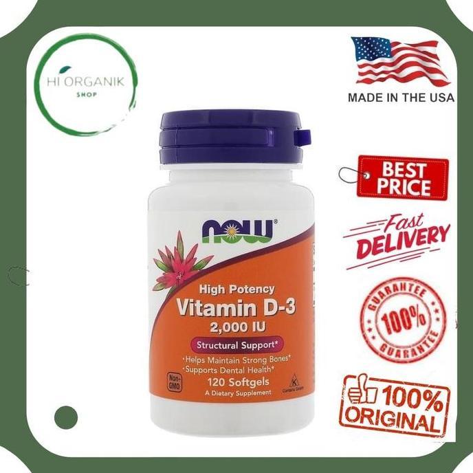 Now Foods Vitamin D3 2000 IU 120 Softgel/Now Vitamin D3