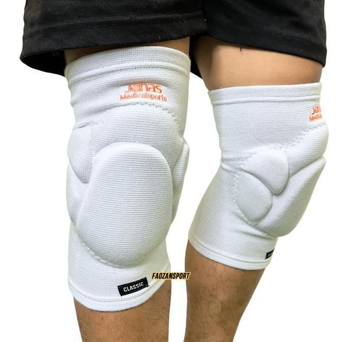 Keepad Futsal Jonas V2 Classic Pelindung Lutut Kiper Hitam Putih