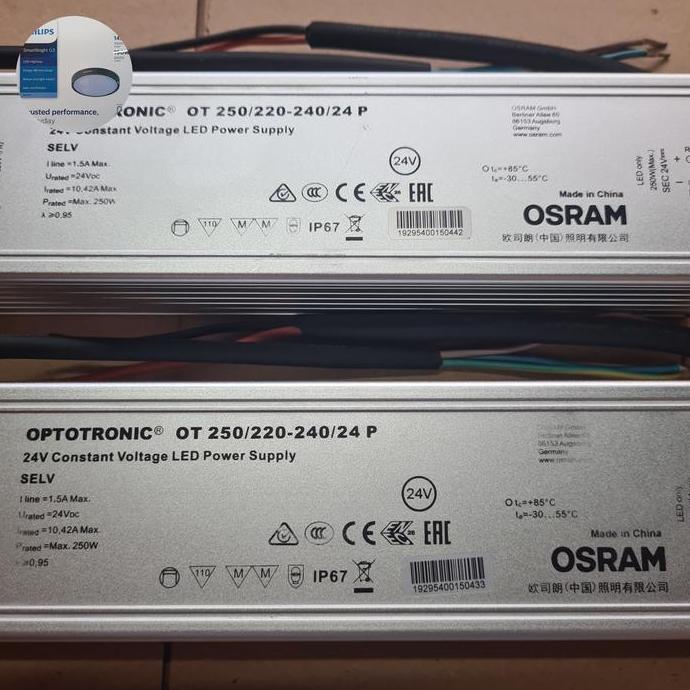 Osram Optotronic Ot 250/220-240/24 P /  Power Supply Osram Optotronic  Ot 250/220-240 New Stok