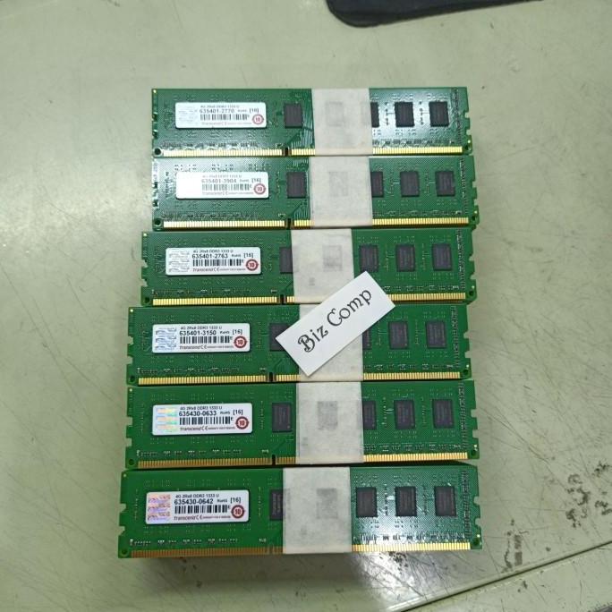 MEMORY PC 4GB 2RX8 PC3 10600U DDR3 1333MHZ TRANSCEND KHG